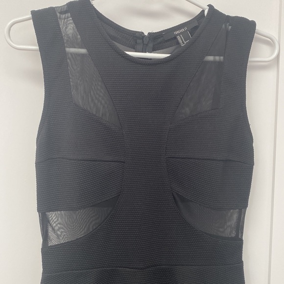 Black Dress with mesh cutouts - Picture 2 of 4